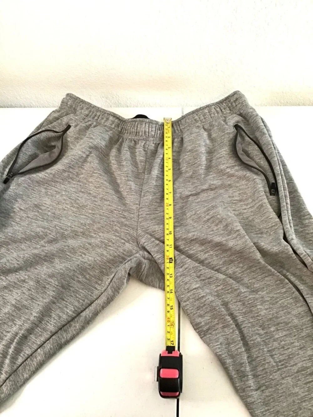 EDDIE BAUER-MENS GREY TAPPER LEG ELASTIC WAIST POCKETS FLEECE SWEATPANTS SIZE XL